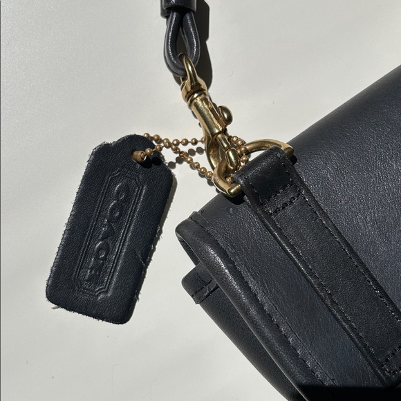 Vintage Coach Black Leather Belt Bag - Picture 6 of 10